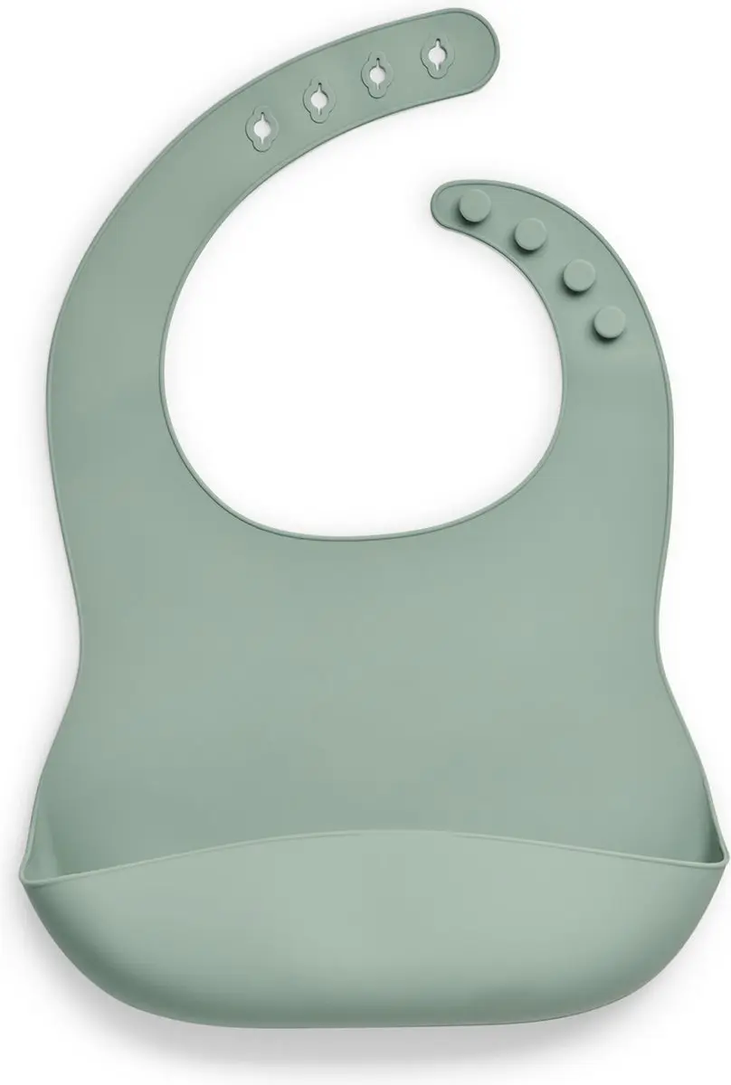 Jollein Slab Siliconen Slabbetjes Ash Green 26cm - afbeelding 6 van 6