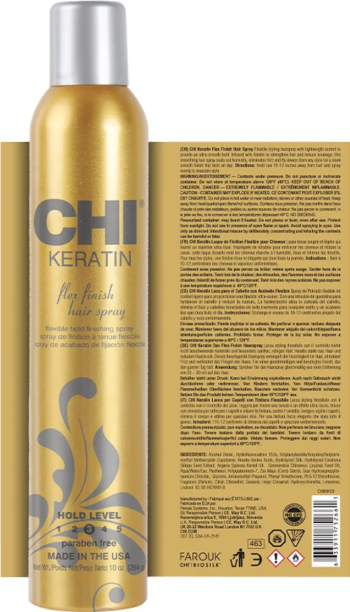 Chi Natural Life Keratin Flexible Hold Haarlak 74ml