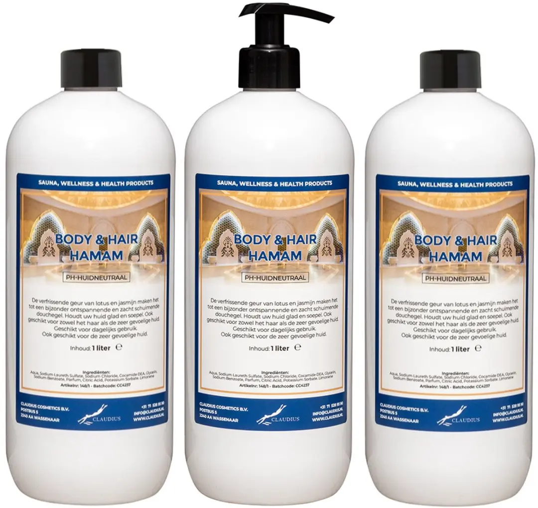 Splashbox Cosmetics Body & Hair Hamam 1L - 3 Stuks