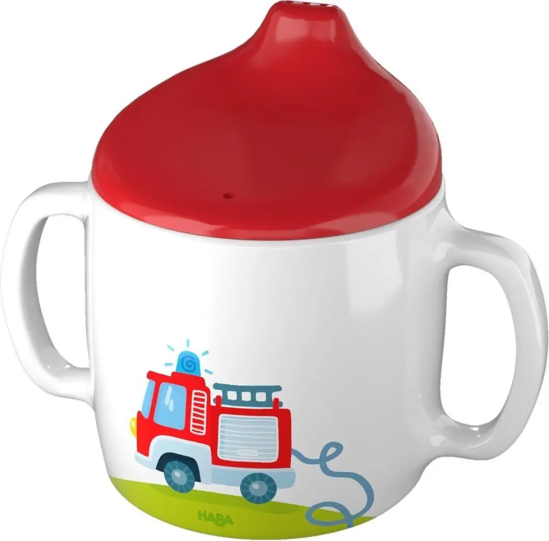 Haba Baby Drinkbeker Brandweer 150ml - Wit