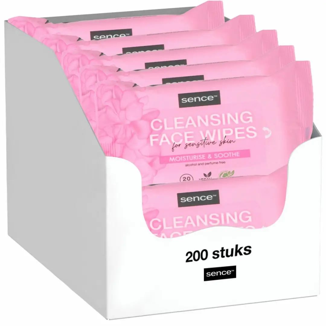 Sence Gezichtsreinigingsdoekjes Gevoelige Huid - 200 Stuks