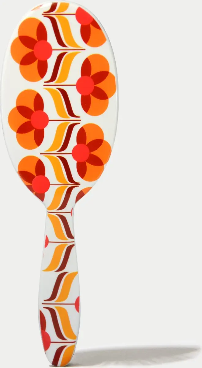 Framar Haarborstel Flower Power - Wit Bloem