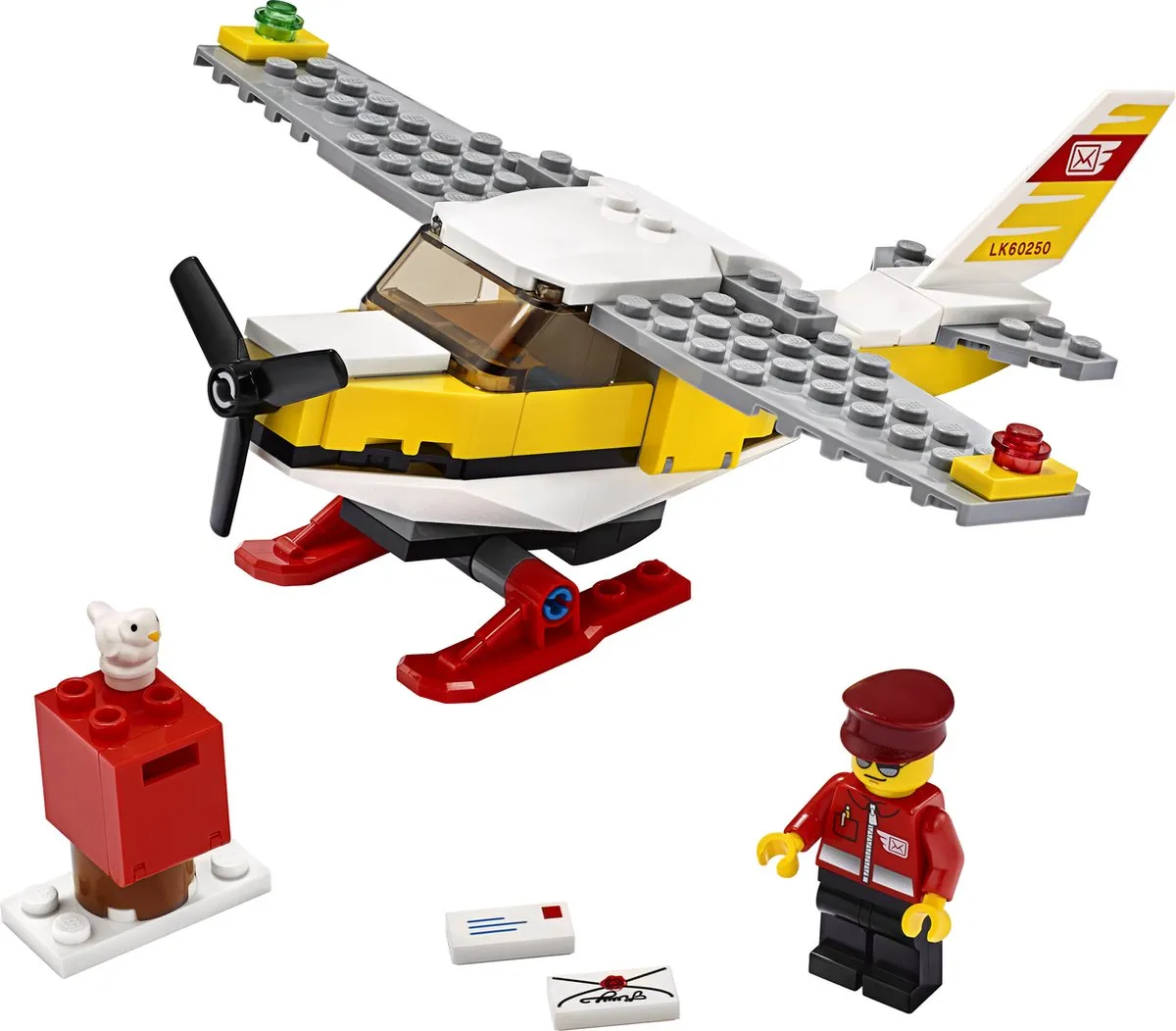 LEGO City Postvliegtuig 60250 - 74 Stukken