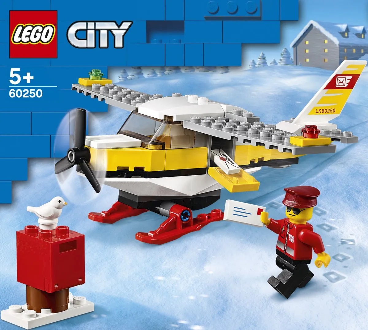 LEGO City Postvliegtuig 60250 - 74 Stukken