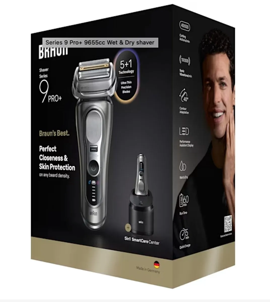 Braun Series 9 Pro+ 9655cc Scheerapparaat - 5 Mesjes - Grijs