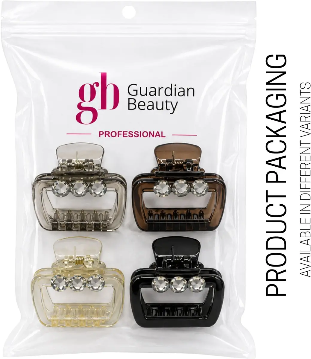Guardian Beauty Haarclips Set - 6 Stuks - Zwart/Lichtbeige/Lichtbruin/Donkerbruin