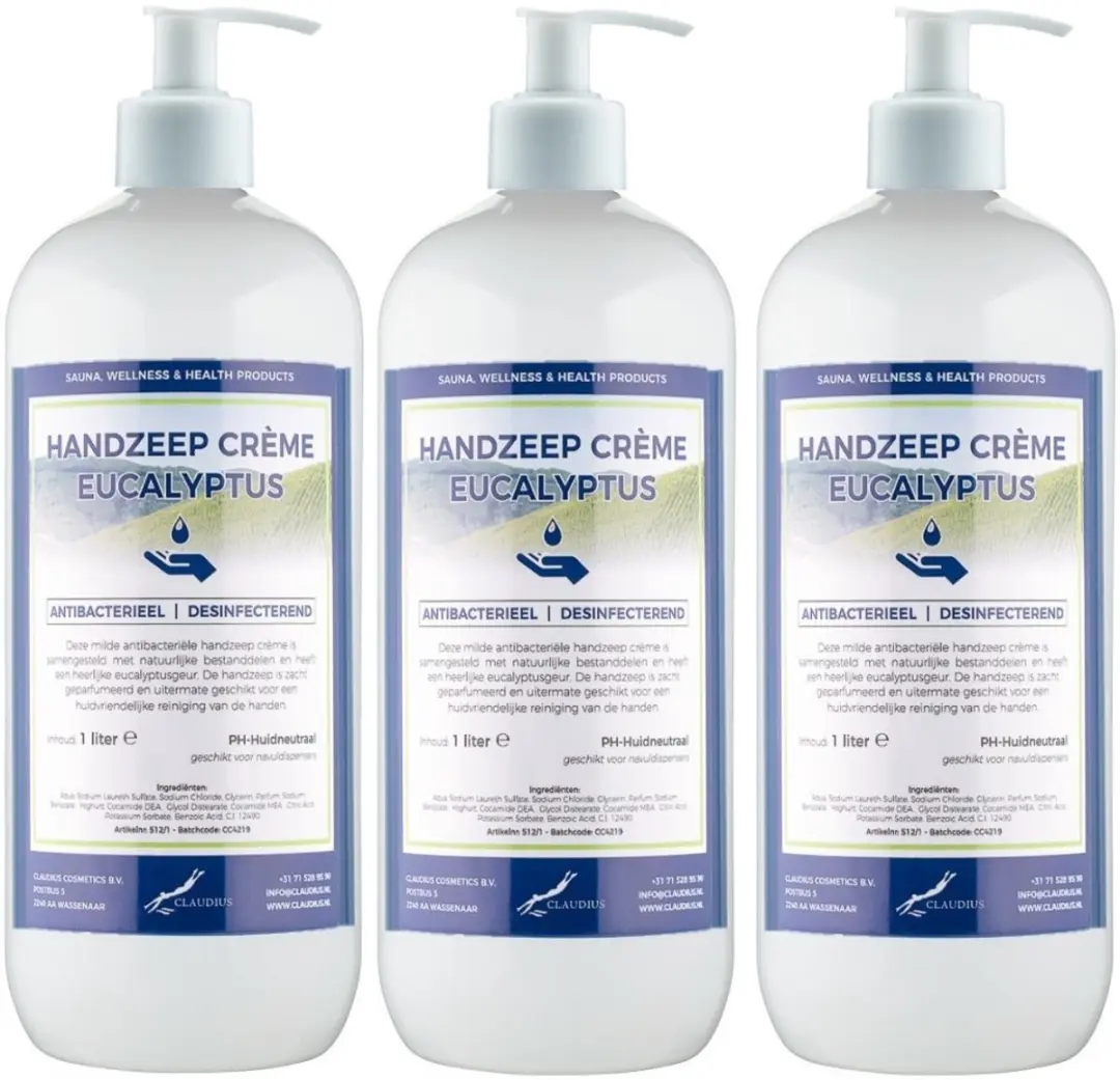 Splashbox Cosmetics Handzeep Crème Eucalyptus 1L