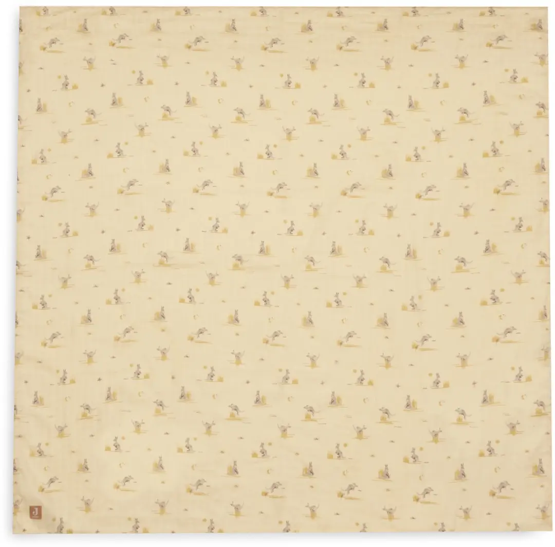 Jollein Hydrofiele Doek Large 115x115cm - Kangaroots - 2 Stuks