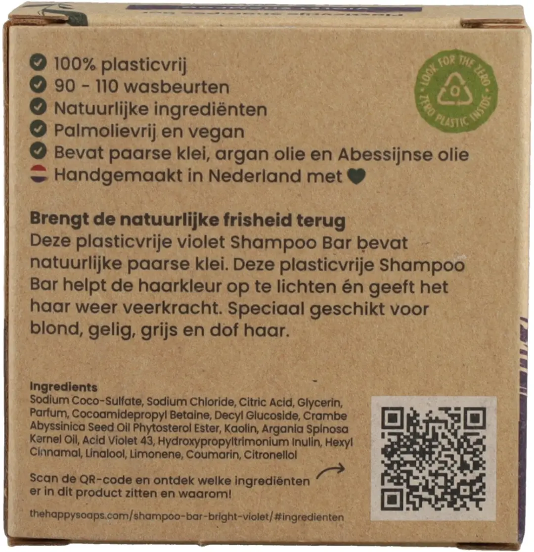 HappySoaps Bright Violet Haar Shampoo Bar 70g