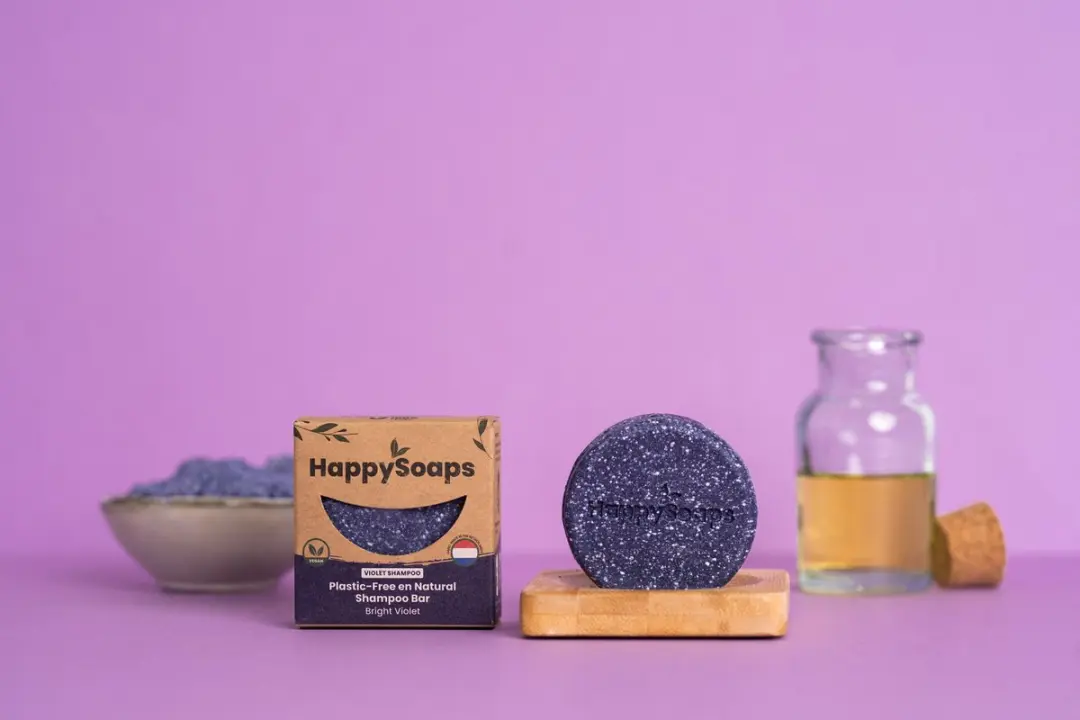 HappySoaps Bright Violet Haar Shampoo Bar 70g