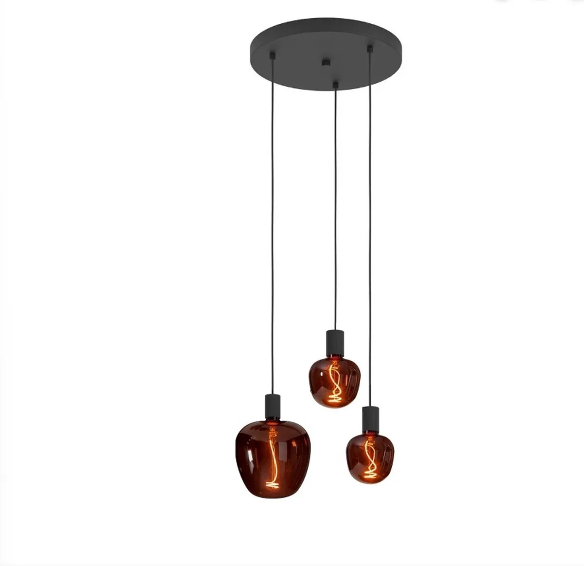 Eglo Nogalte Hanglamp 3x E27 - Ø35cm - Zwart