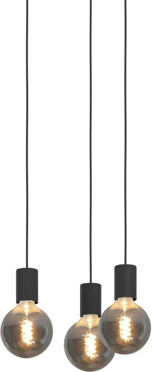 Eglo Nogalte Hanglamp 3x E27 - Ø35cm - Zwart