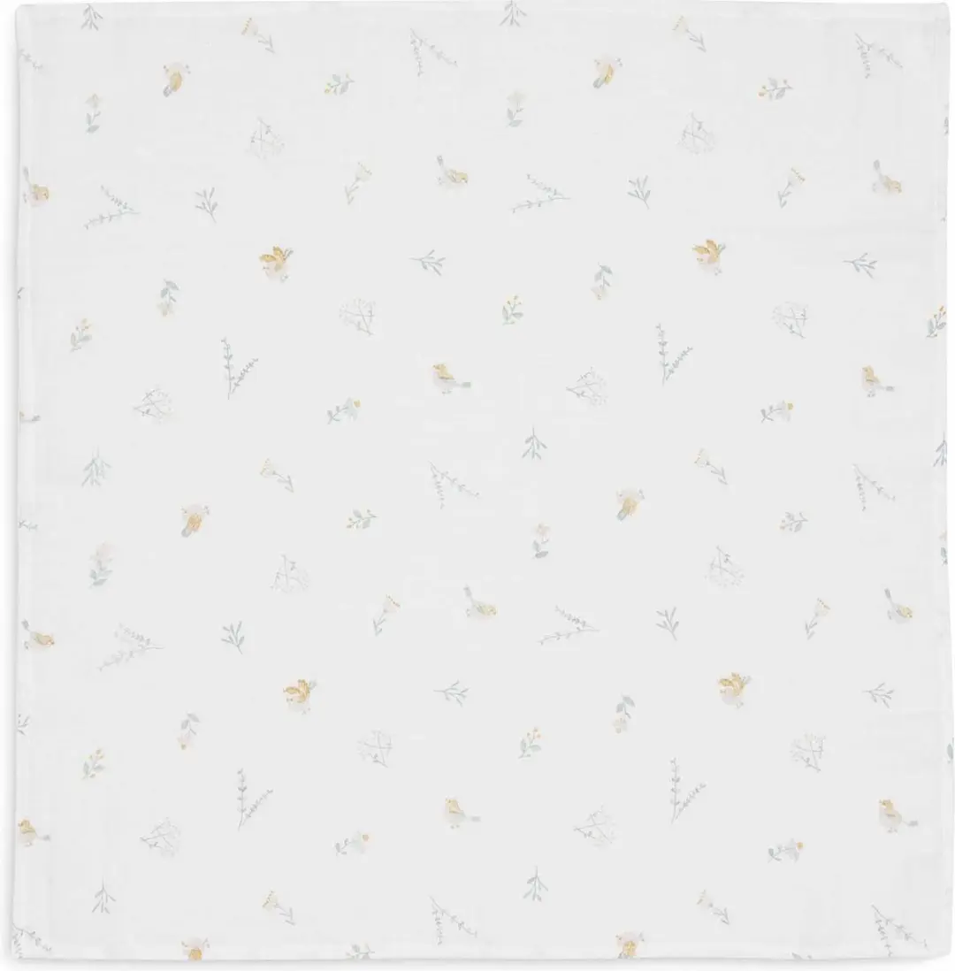 Jollein Hydrofiele Doek Small 70x70cm Lovely Birds - 3 Stuks - afbeelding 6 van 6