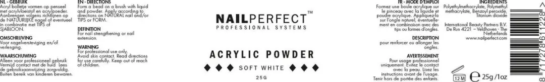 Nail Perfect Basic Acrylic Powder Soft White 25ml