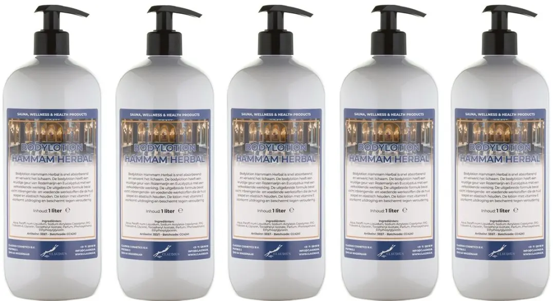 Splashbox Cosmetics Hammam Herbal Bodylotion 5L - 5 Stuks