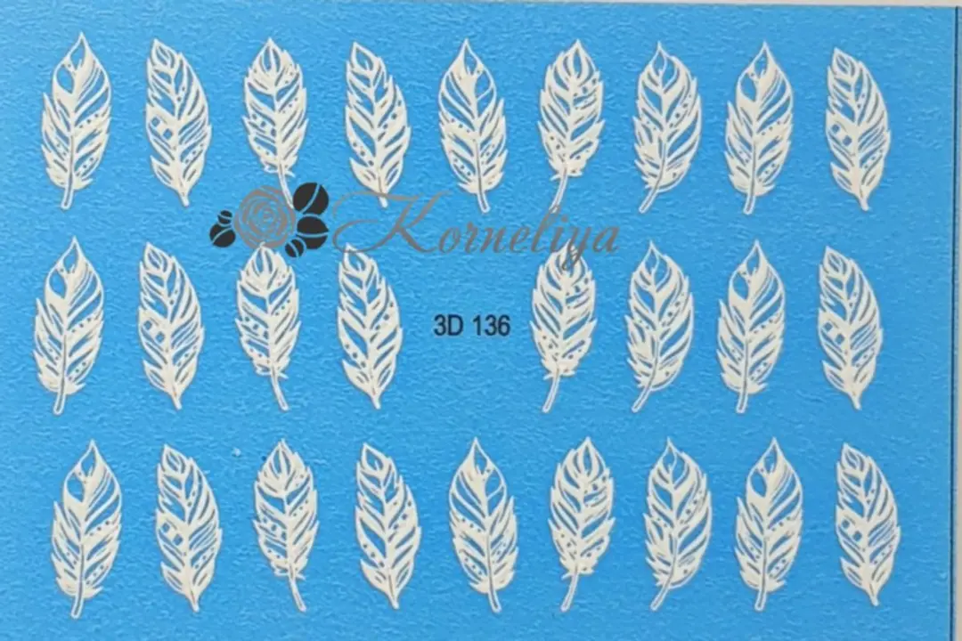 Korneliya 3D Waterdecal 136 White