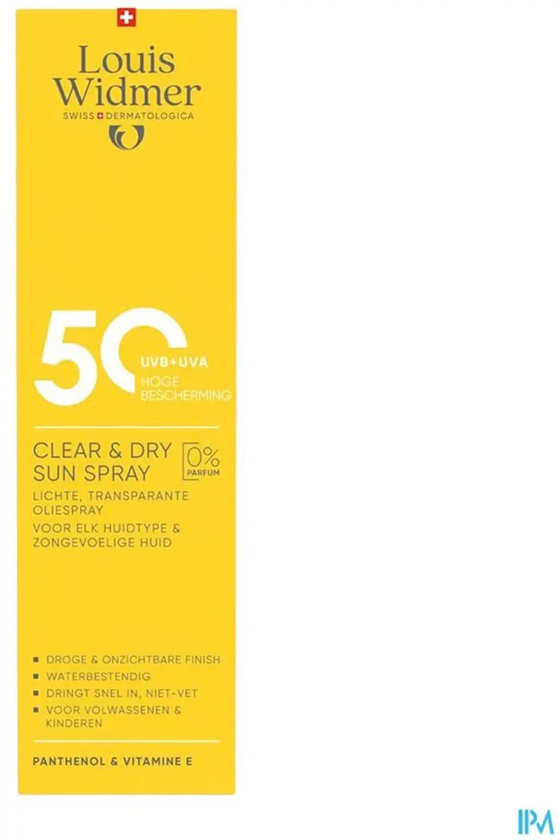 Louis Widmer Zonnespray SPF 50 200ml - Parfumvrij Vegan