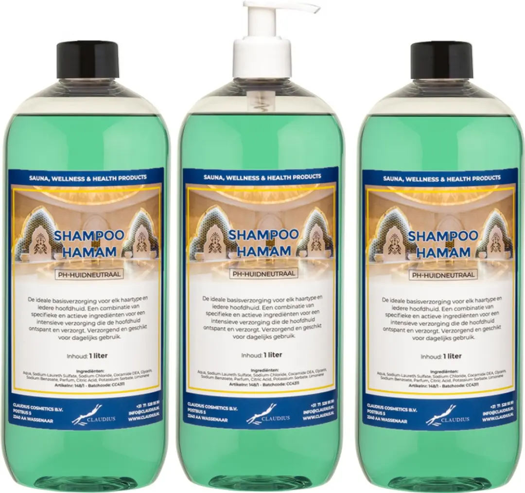 Splashbox Cosmetics Shampoo Hamam 1L - 3 Stuks