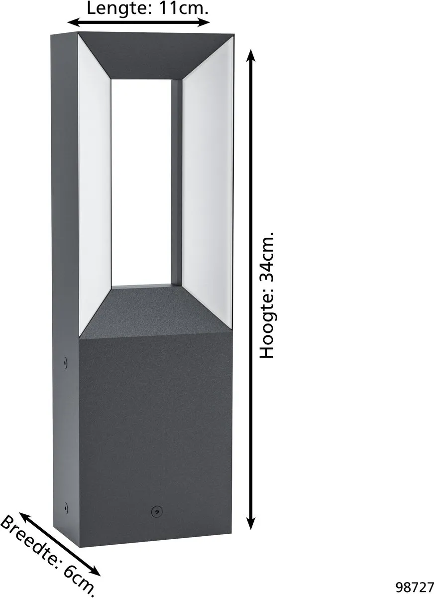 Eglo Riforano Sokkellamp 11cm - Zwart
