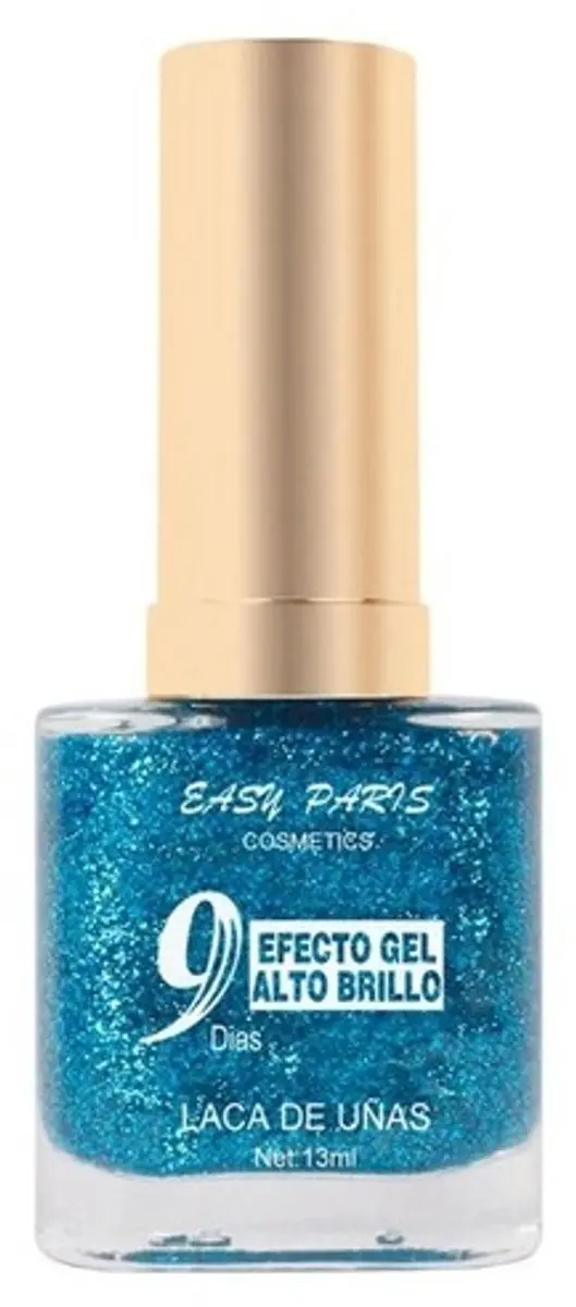 Easy Paris Nagellak 059 Transparant Blauw Glitters 13ml
