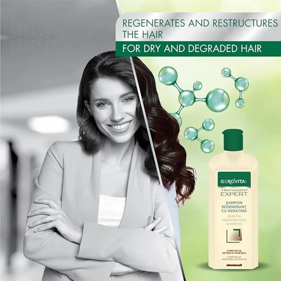 Gerovital Regenerating Keratine Shampoo 250ml - Droog/Beschadigd Haar