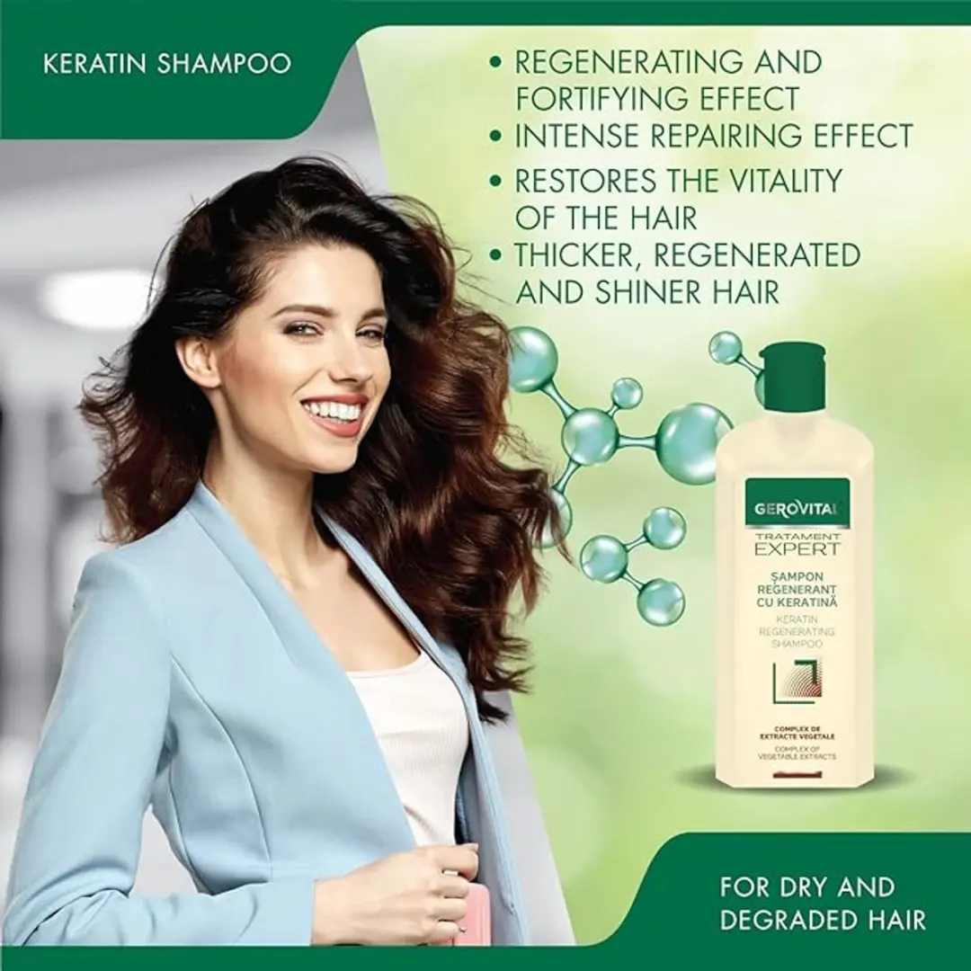 Gerovital Regenerating Keratine Shampoo 250ml - Droog/Beschadigd Haar