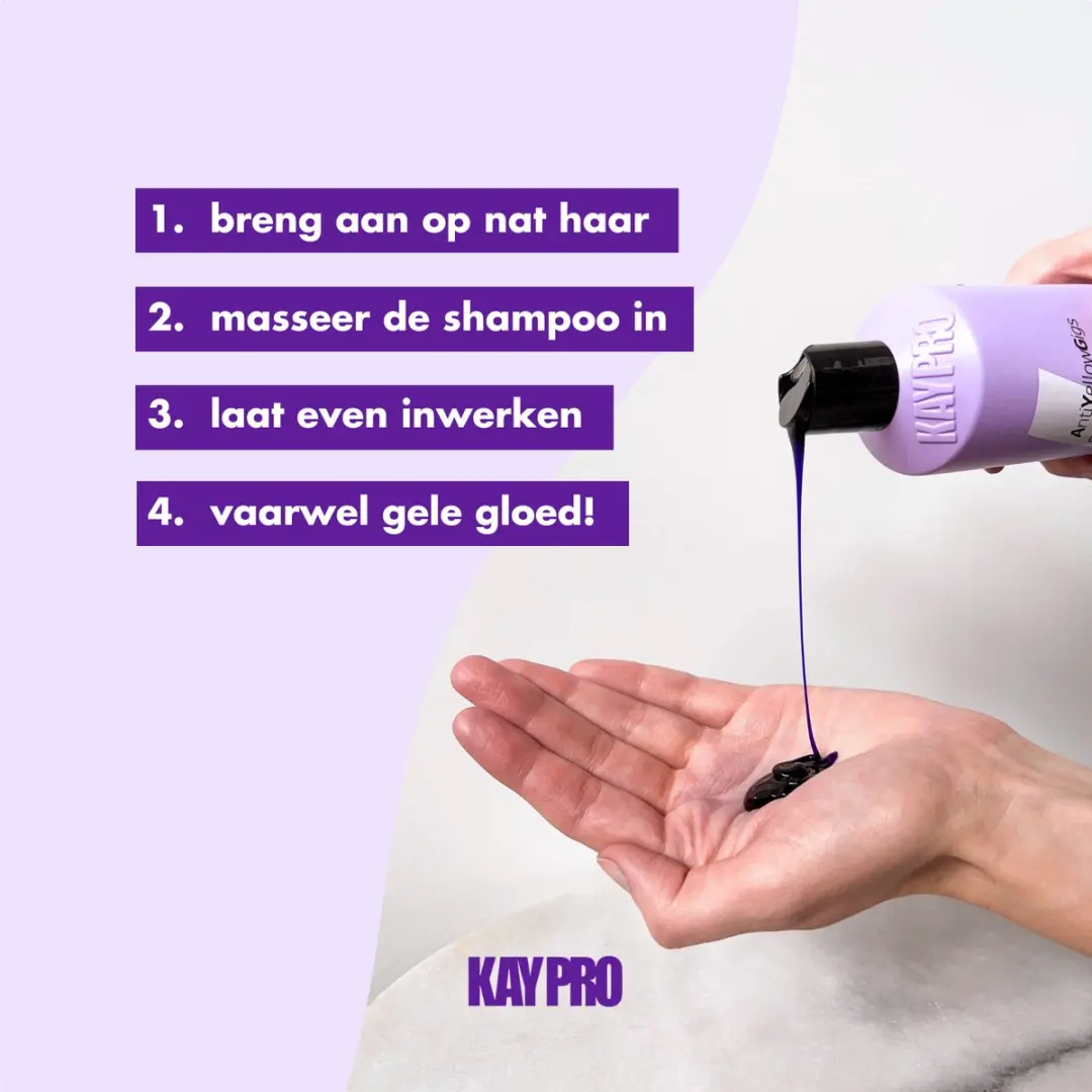 KayPro No Yellow Gigs Zilvershampoo 350ml - Blond/Grijs
