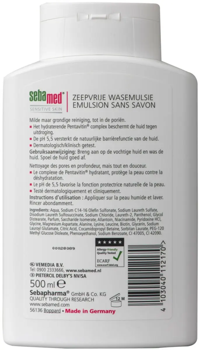 Sebamed Zeepvrije Wasemulsie 500ml - 2 Stuks