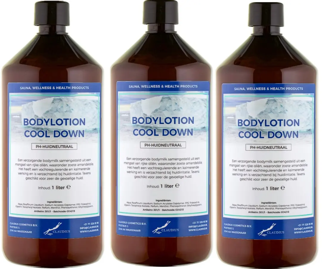 Splashbox Cosmetics Bodylotion Cool Down 3 Liter - 3 Stuks