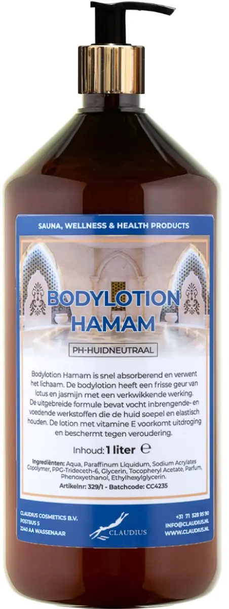 Splashbox Cosmetics Hamam Bodylotion 1L - Gouden pomp