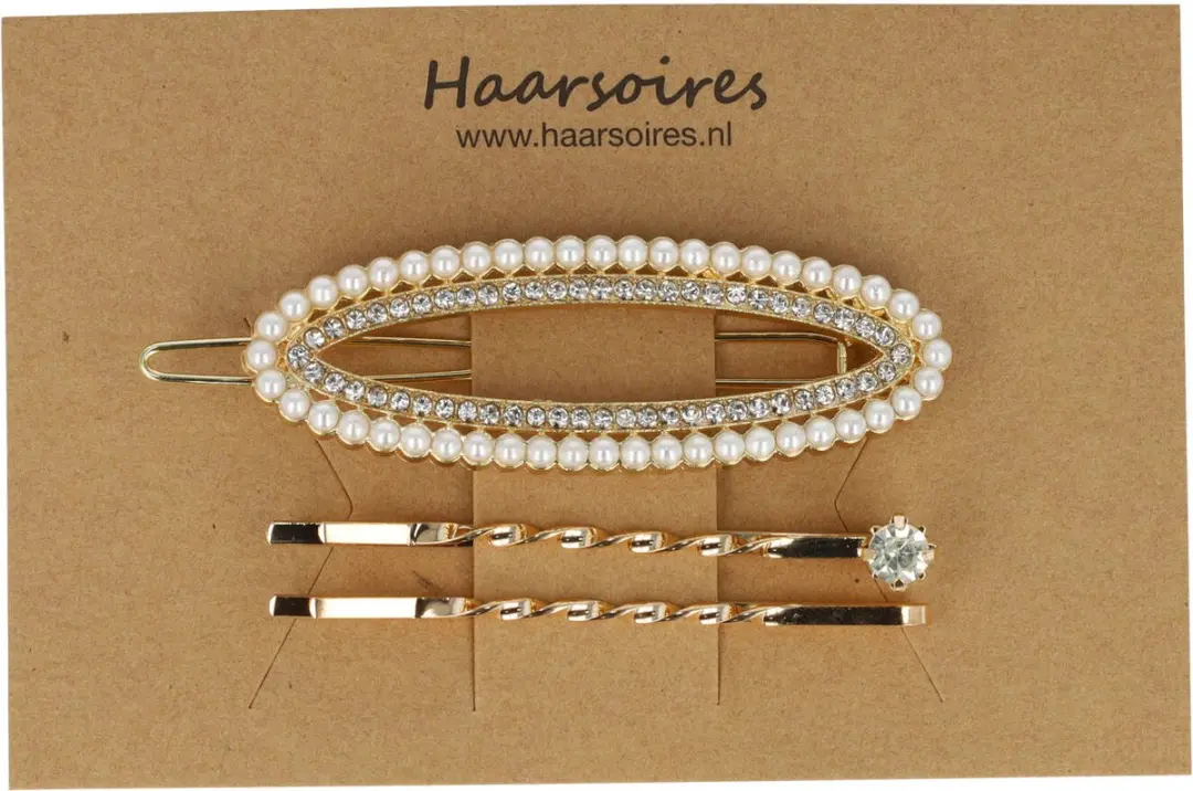 Haarsoires Haarspeld 6cm Ovaal - Goud - 3 Stuks