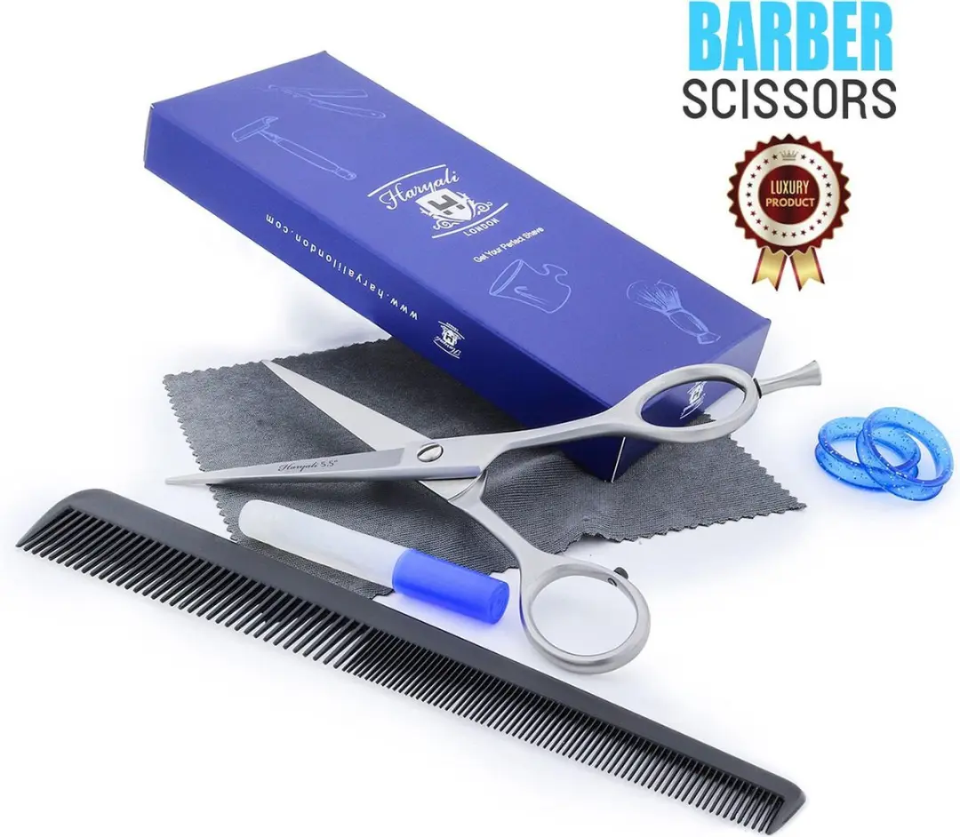 Haryali London Kappersschaar 5,5 Inch RVS - Ergonomisch - 3 Stuks