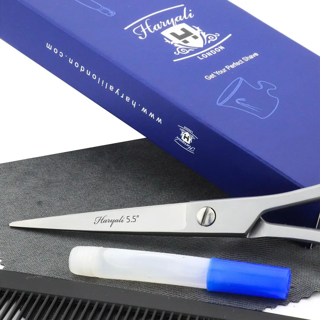 Haryali London Kappersschaar 5,5 Inch RVS - Ergonomisch - 3 Stuks