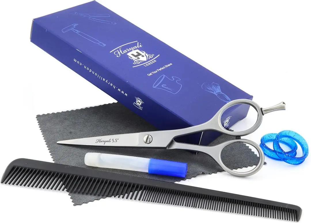 Haryali London Kappersschaar 5,5 Inch RVS - Ergonomisch - 3 Stuks