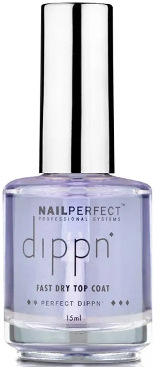 NailPerfect Dipp'n Fast Dry Top Coat 15ml - Zwart