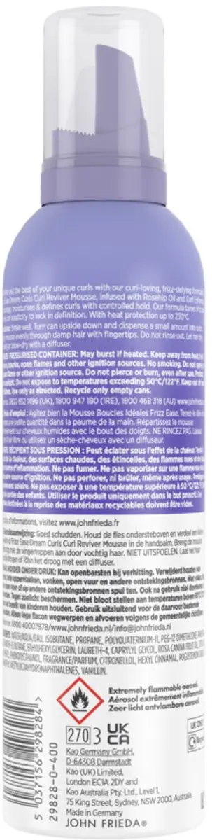 John Frieda Frizz Ease Dream Curls Mousse 200ml
