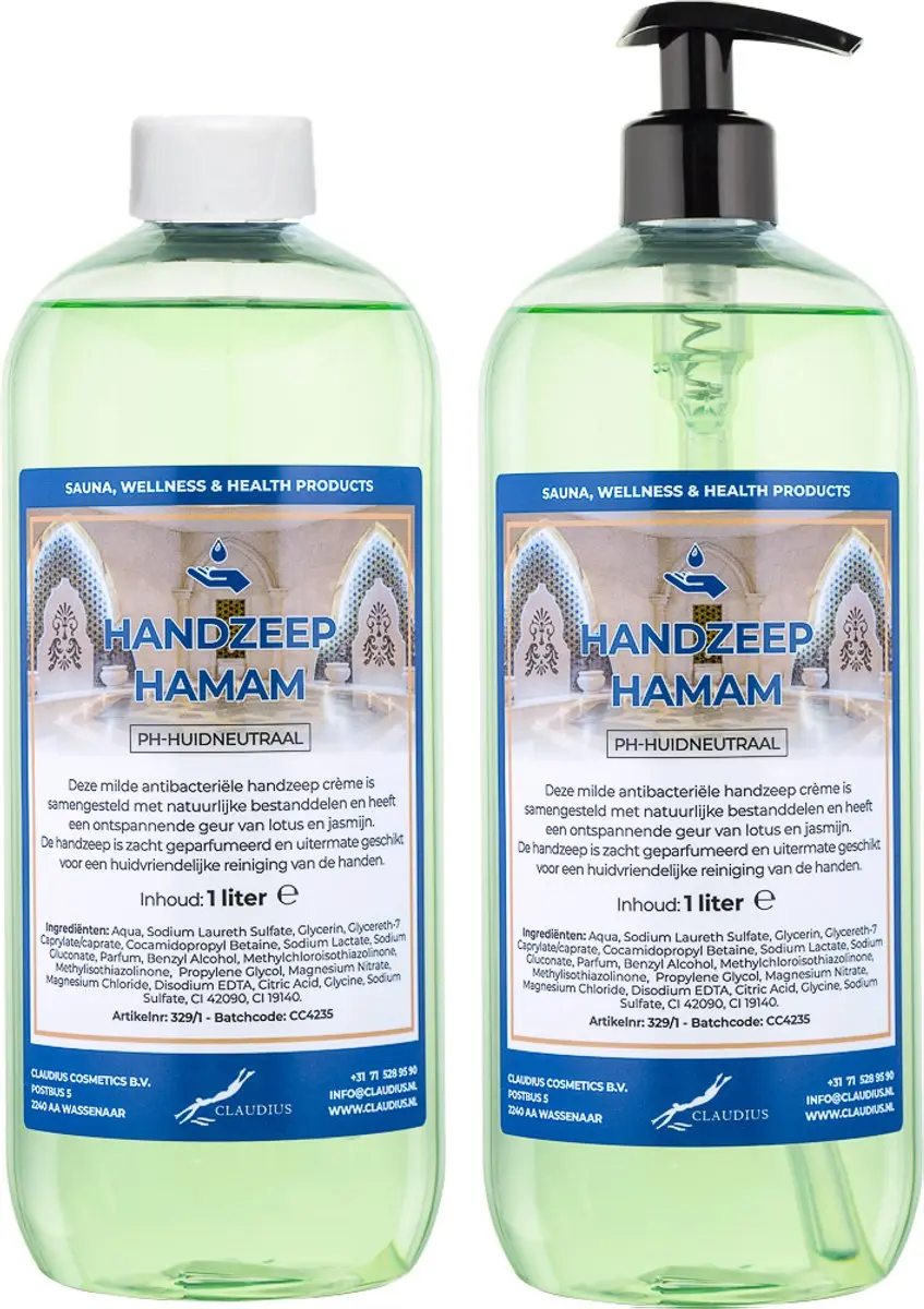 Splashbox Cosmetics Handzeep Hamam 2x1L - met pomp