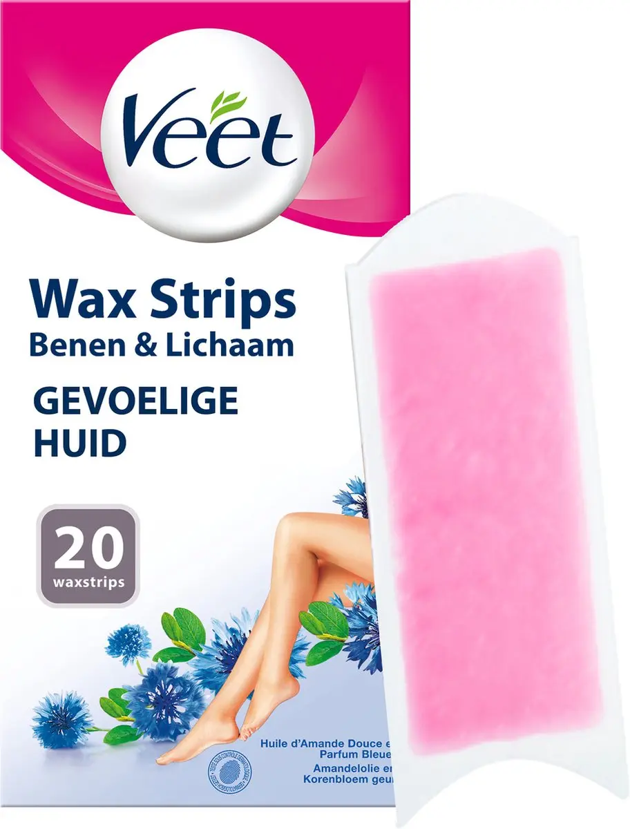 Veet Ontharingsstrips Benen & Lichaam Easy-Gelwax - 20 Stuks