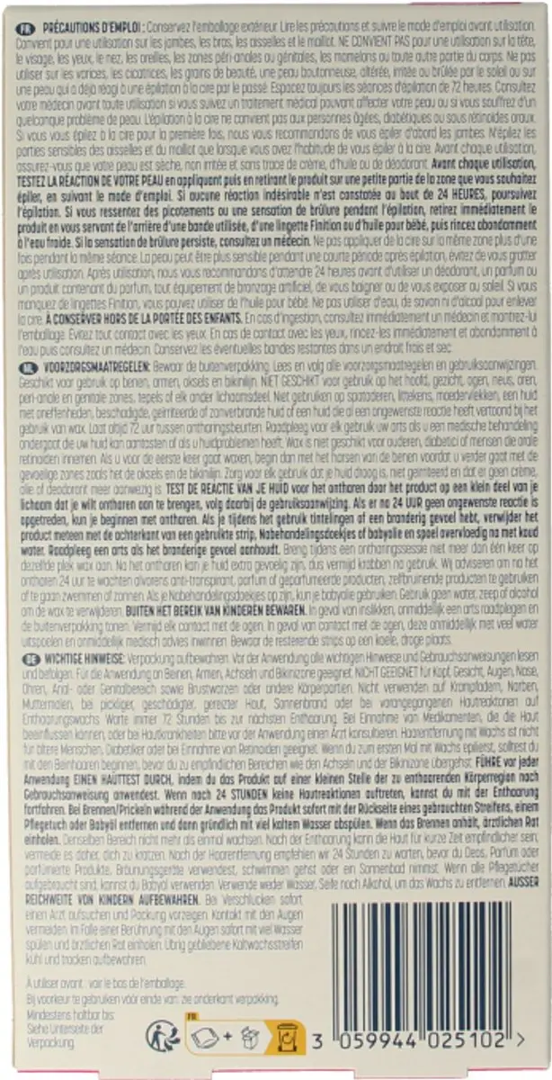 Veet Ontharingsstrips Benen & Lichaam Easy-Gelwax - 20 Stuks - afbeelding 6 van 6