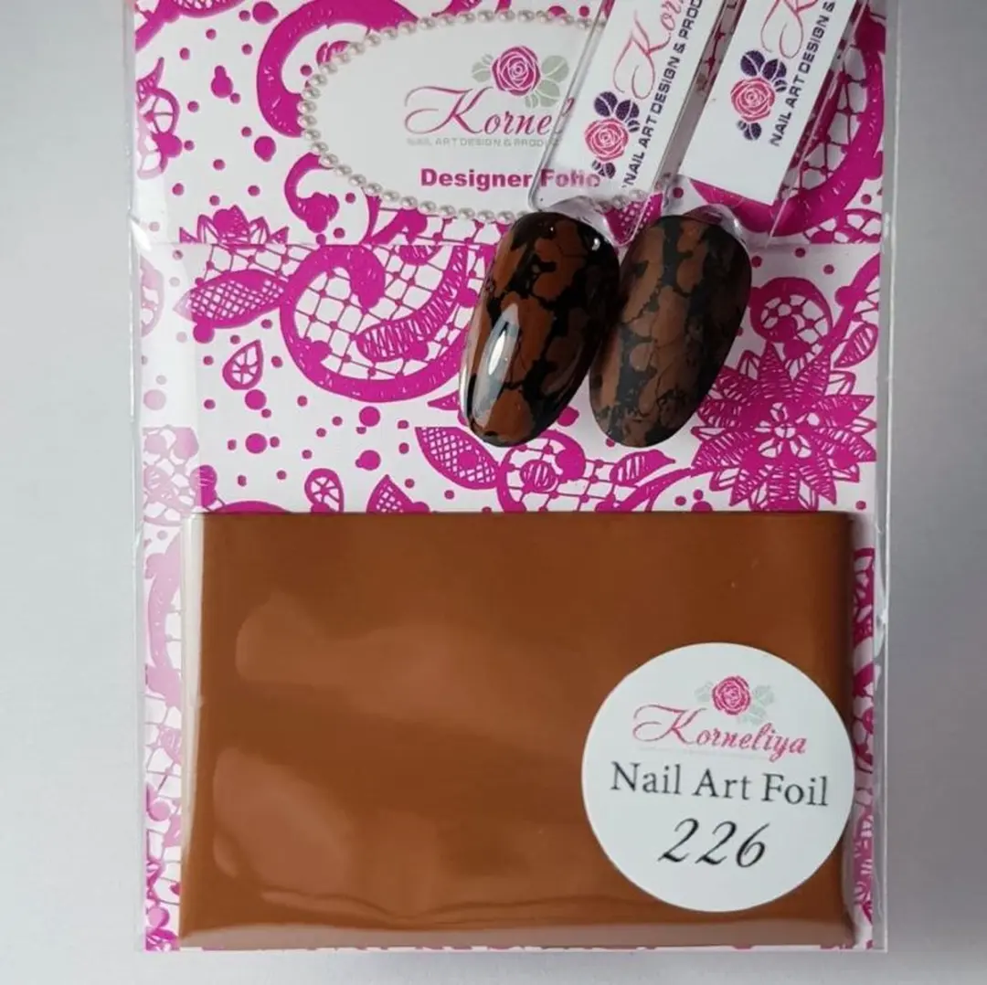 Korneliya Nailart Folie Mat Craquelé Kastanje Bruin 226