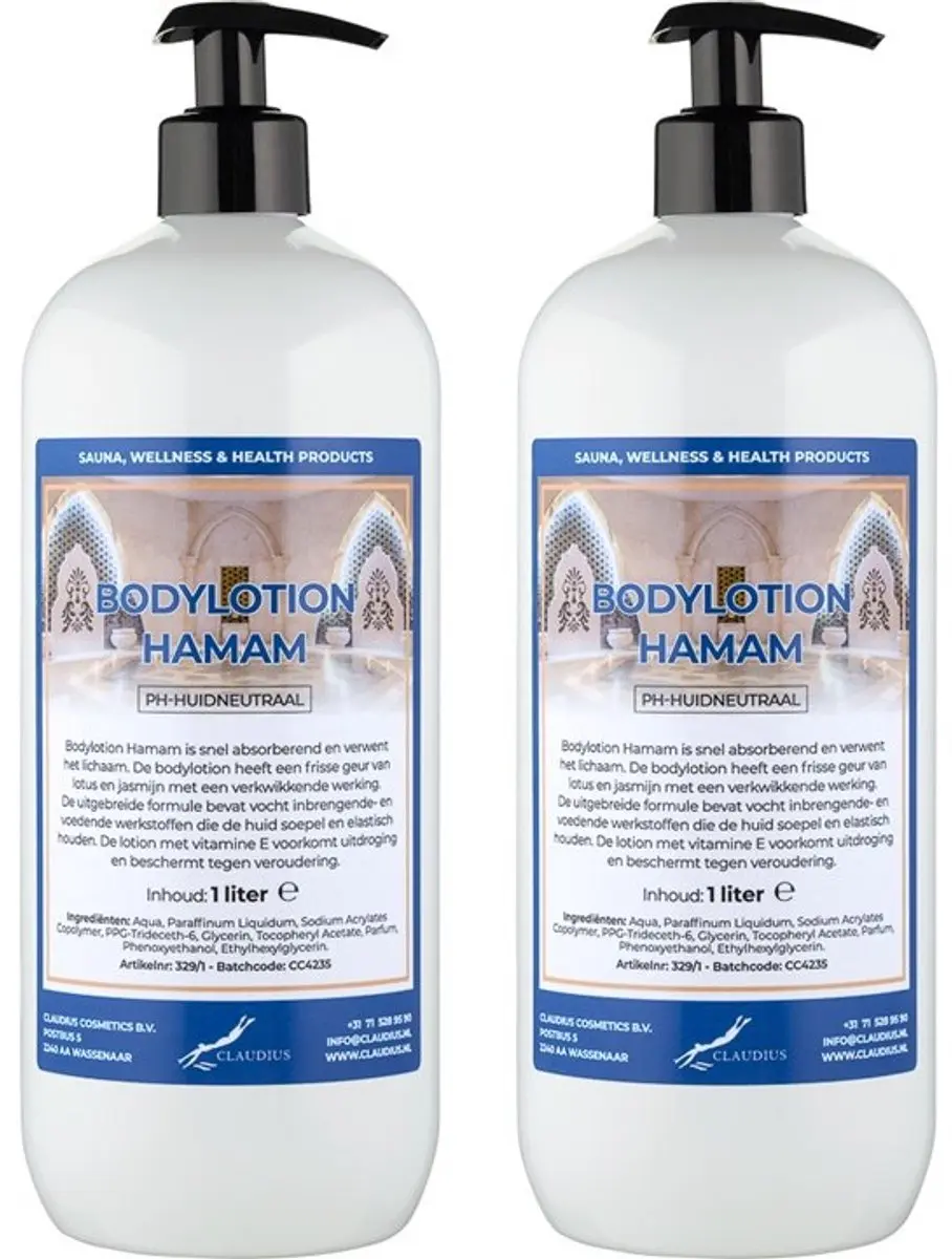 Splashbox Cosmetics Hamam Bodylotion 2 Liter - 2 Stuks