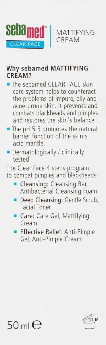 Sebamed Clear Face Mattifying Cream 50ml