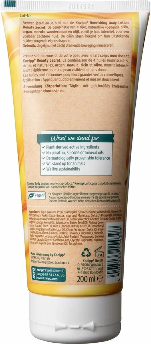 Kneipp Beauty Secret Bodylotion - 6x200ml