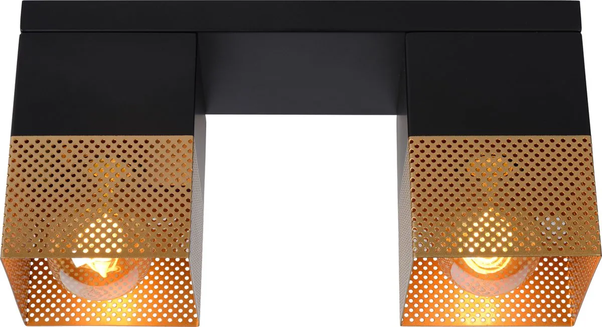 Lucide Renate Plafondlamp 2xE27 Mat Goud/Messing