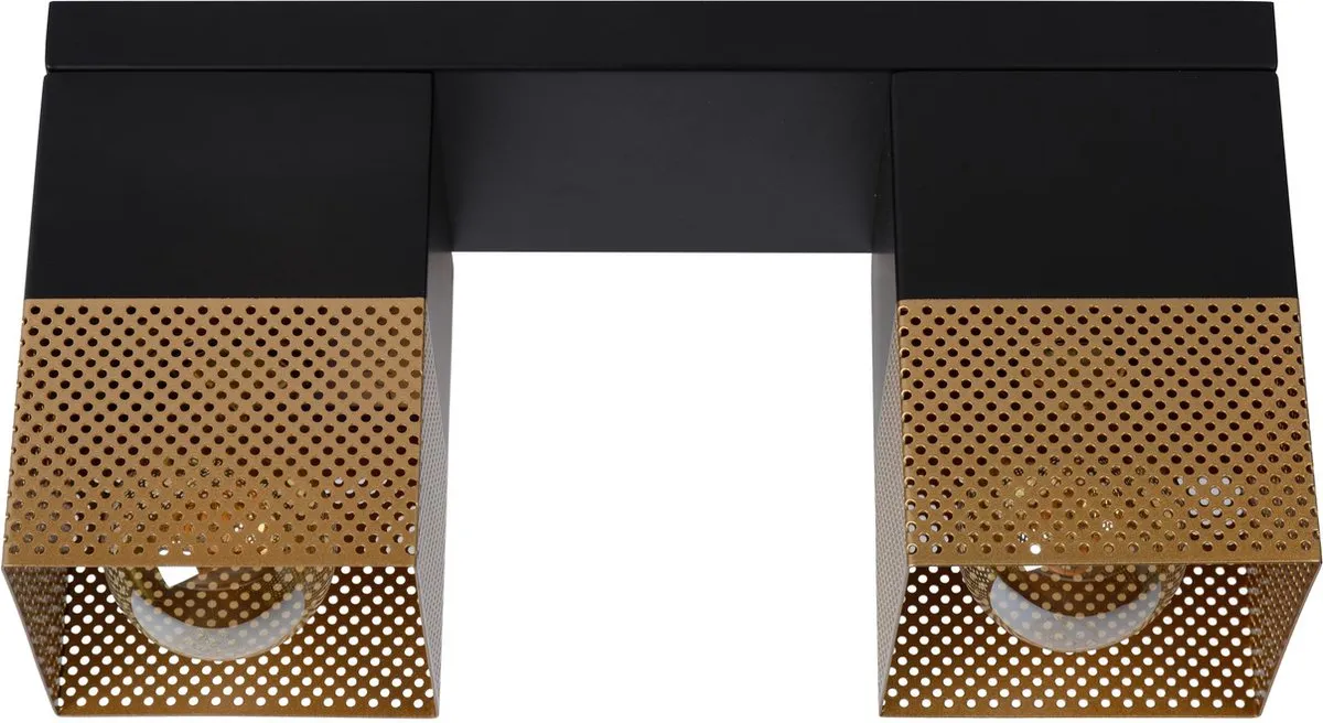 Lucide Renate Plafondlamp 2xE27 Mat Goud/Messing