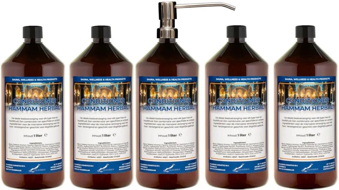 Splashbox Cosmetics Hammam Herbal Conditioner 1L - 5 Stuks