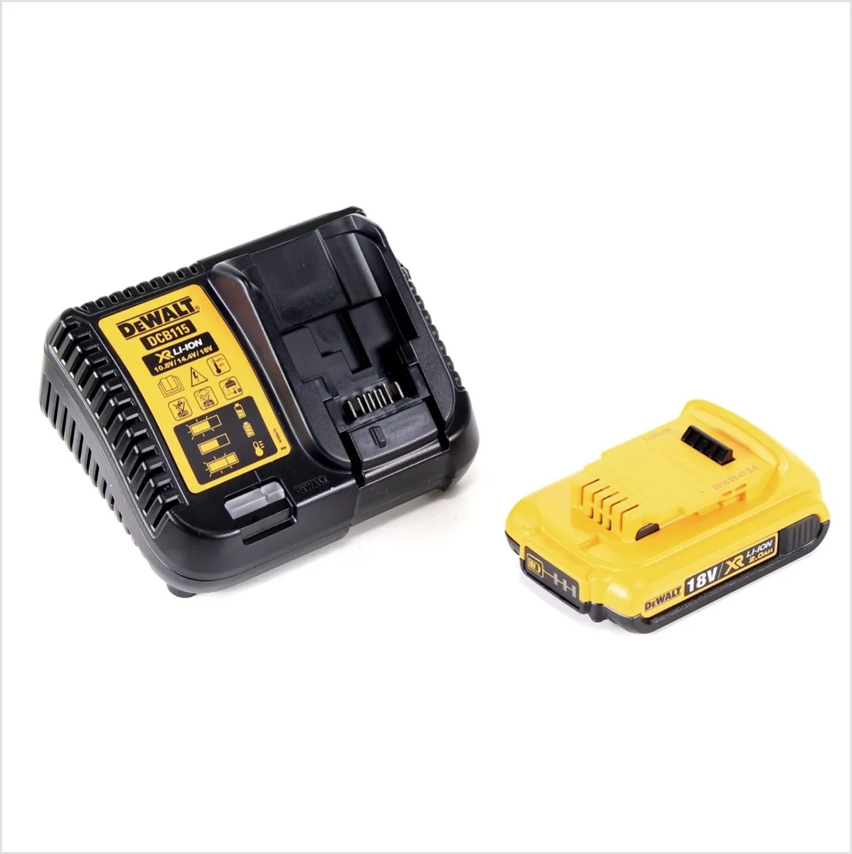 DeWalt DCG 405 D1 Haakse Slijper 18V 125mm - 1x 2,0Ah Accu - afbeelding 2 van 5