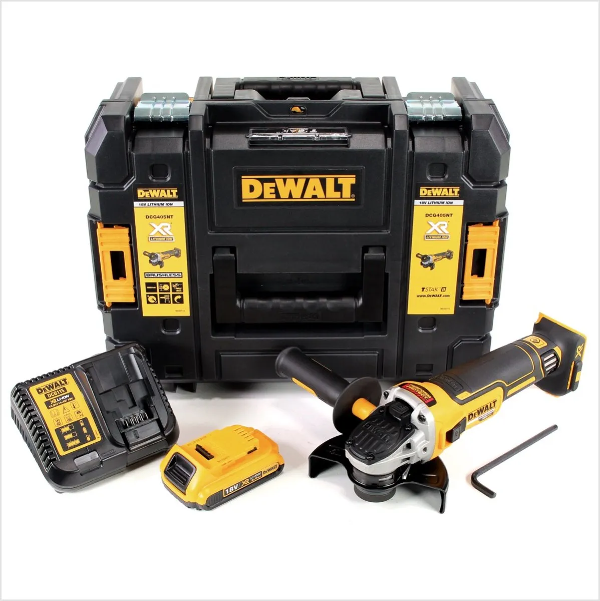 DeWalt DCG 405 D1 Haakse Slijper 18V 125mm - 1x 2,0Ah Accu - afbeelding 3 van 5