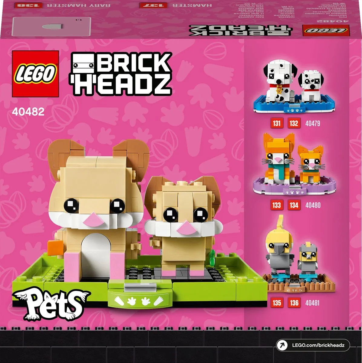 LEGO Brickheadz Hamsters 243 Stenen - Meerkleurig