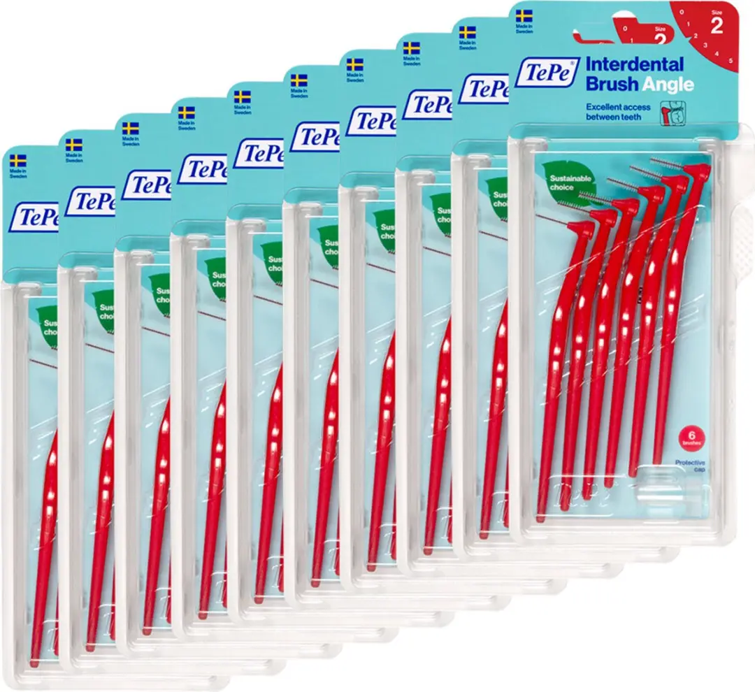 TePe Angle Ragers 0,5mm - 60 Stuks (10x6) - Rood